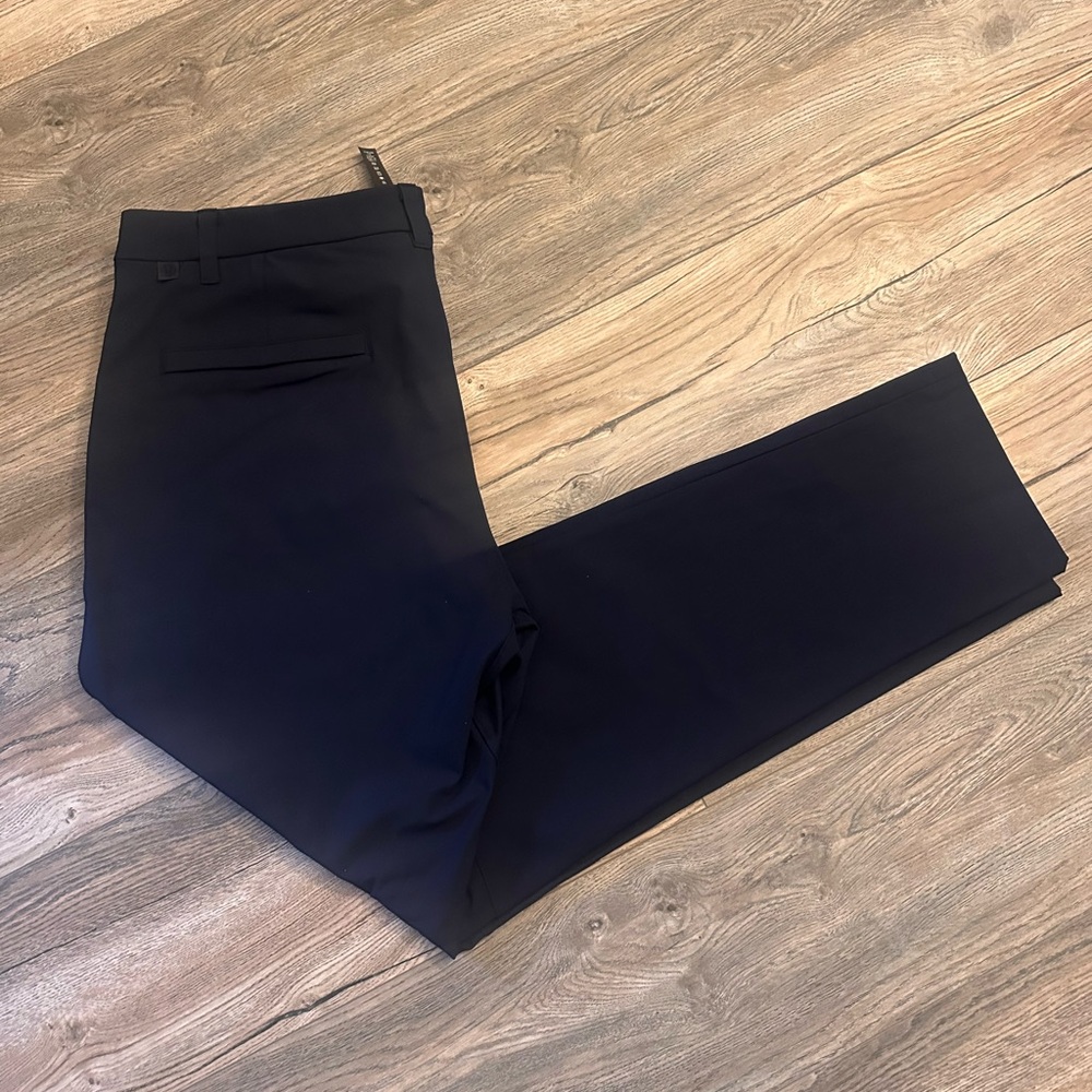 Men's Navy Blue Lululemon Commission Trousers Pants Size 36 Back Seam Warpstreme
